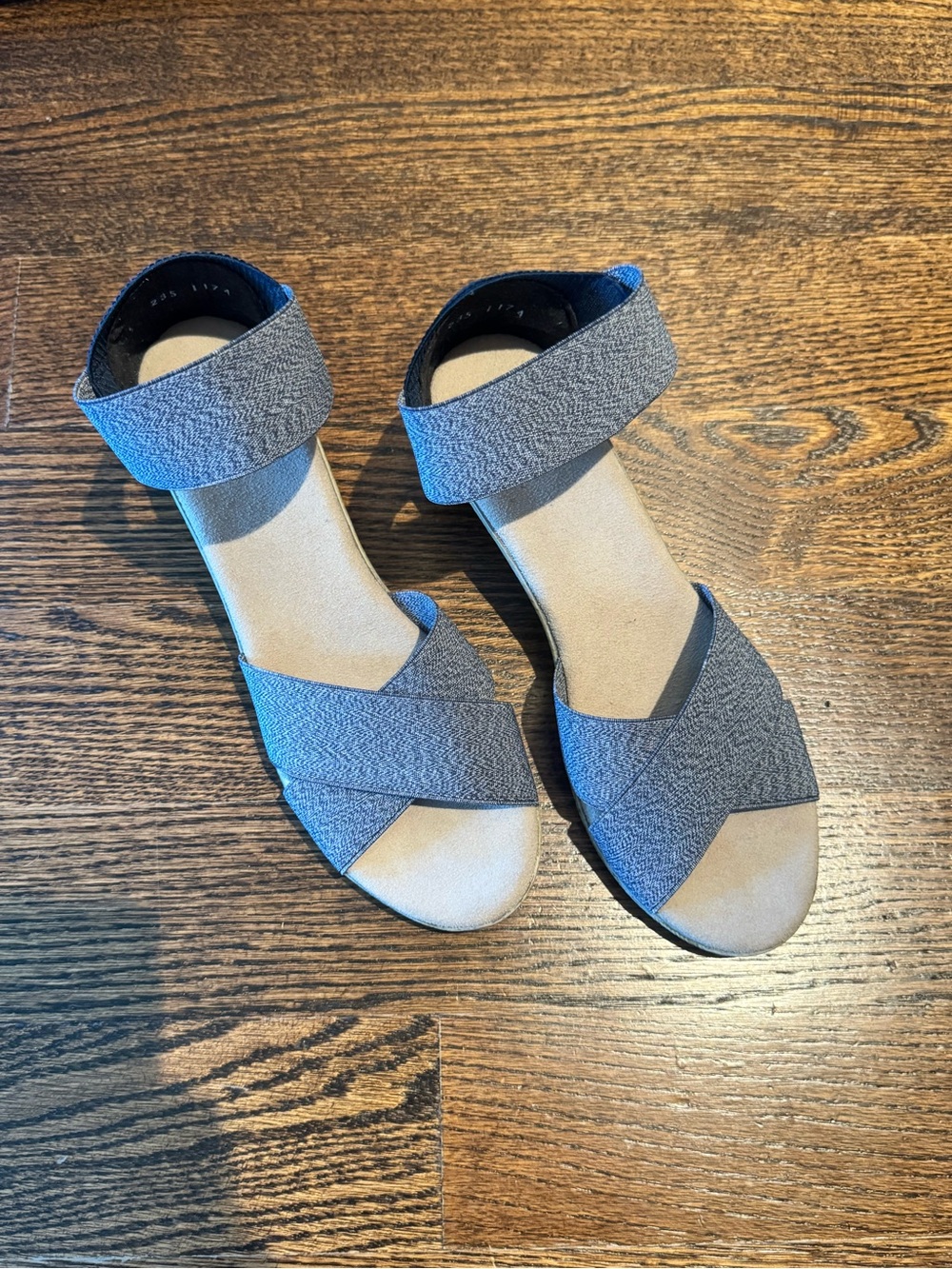 Charleston Shoe Co. Cannon Wedge
in “Bouquet Blue” – Women’s US9